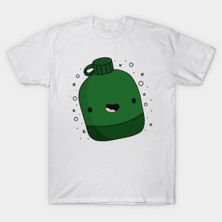 Green Water Canteen With Black Sparkles T-Shirt